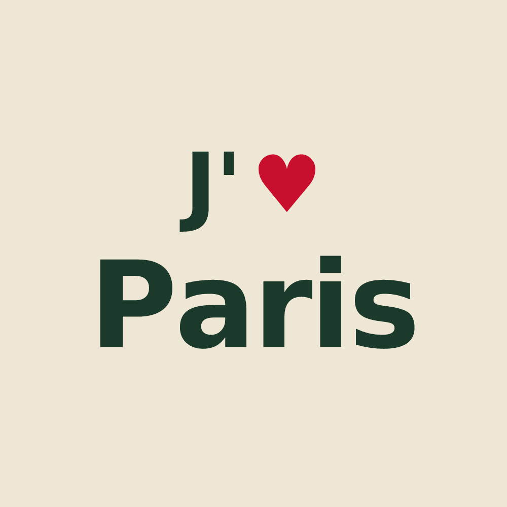 Tote bag personnalisé — exemple J'aime Paris