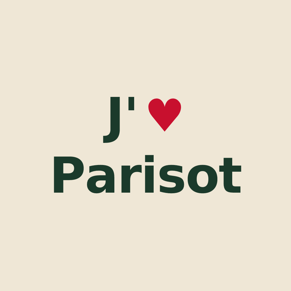 Tote bag personnalisé Parisot — design J'aime Parisot