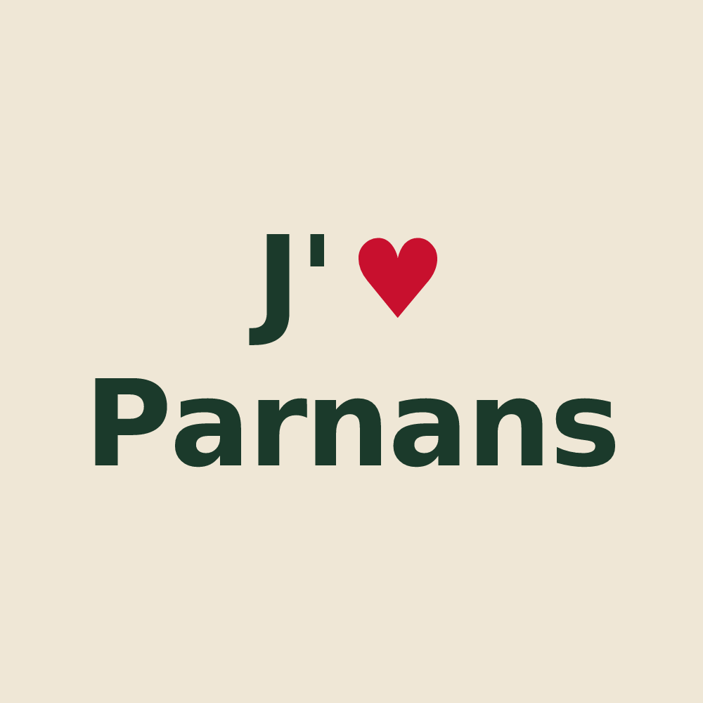 Tote bag personnalisé Parnans — design J'aime Parnans