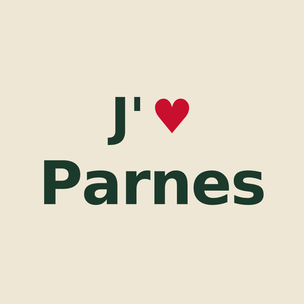 Tote bag personnalisé Parnes — design J'aime Parnes