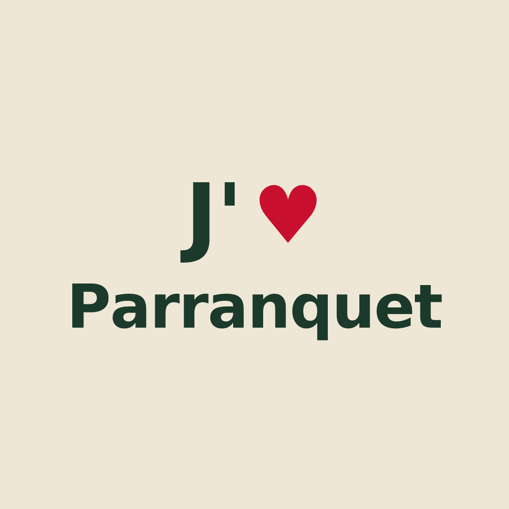 Tote bag personnalisé Parranquet — design J'aime Parranquet