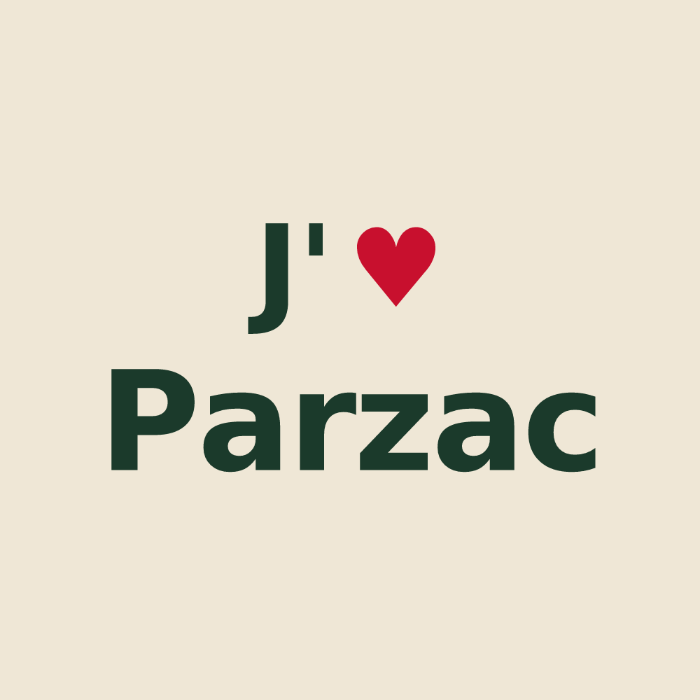 Tote bag personnalisé Parzac — design J'aime Parzac