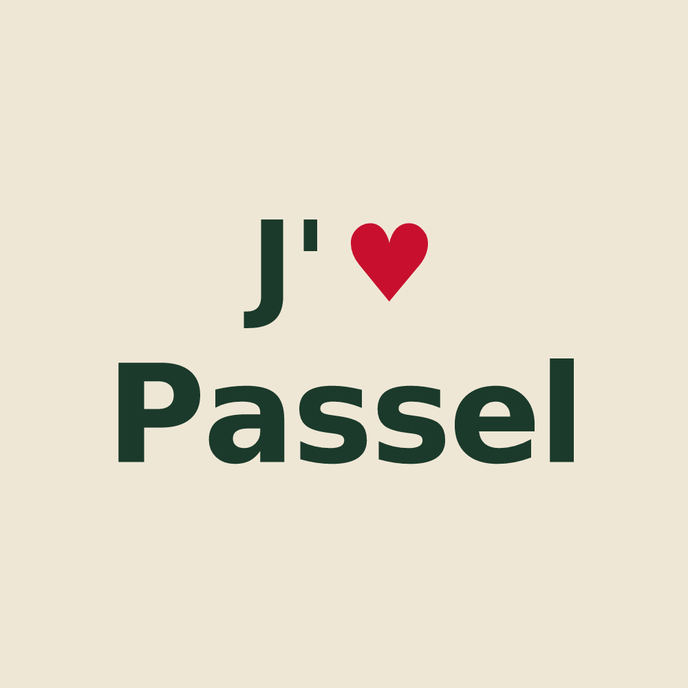 Tote bag personnalisé Passel — design J'aime Passel