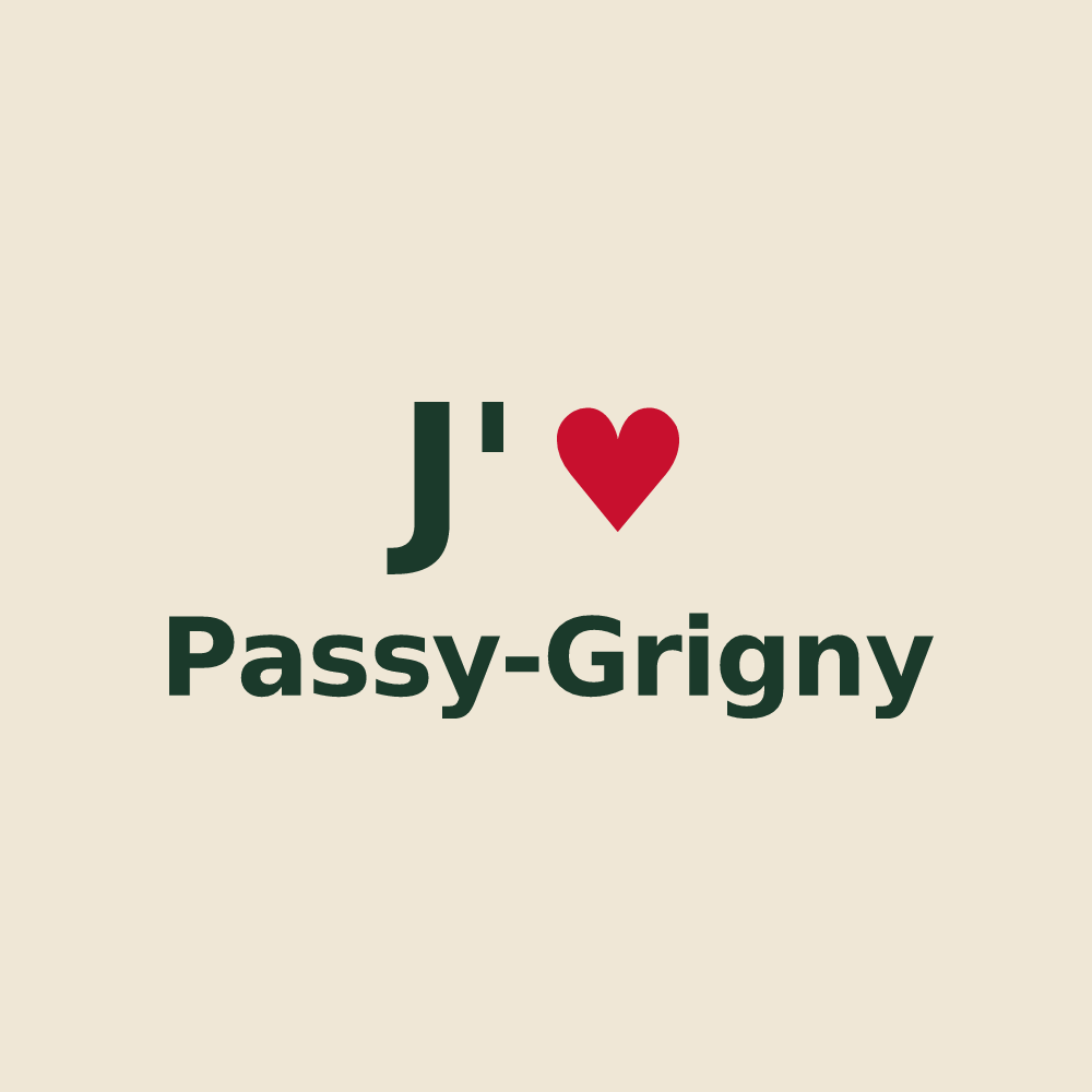 Tote bag personnalisé Passy-Grigny — design J'aime Passy-Grigny