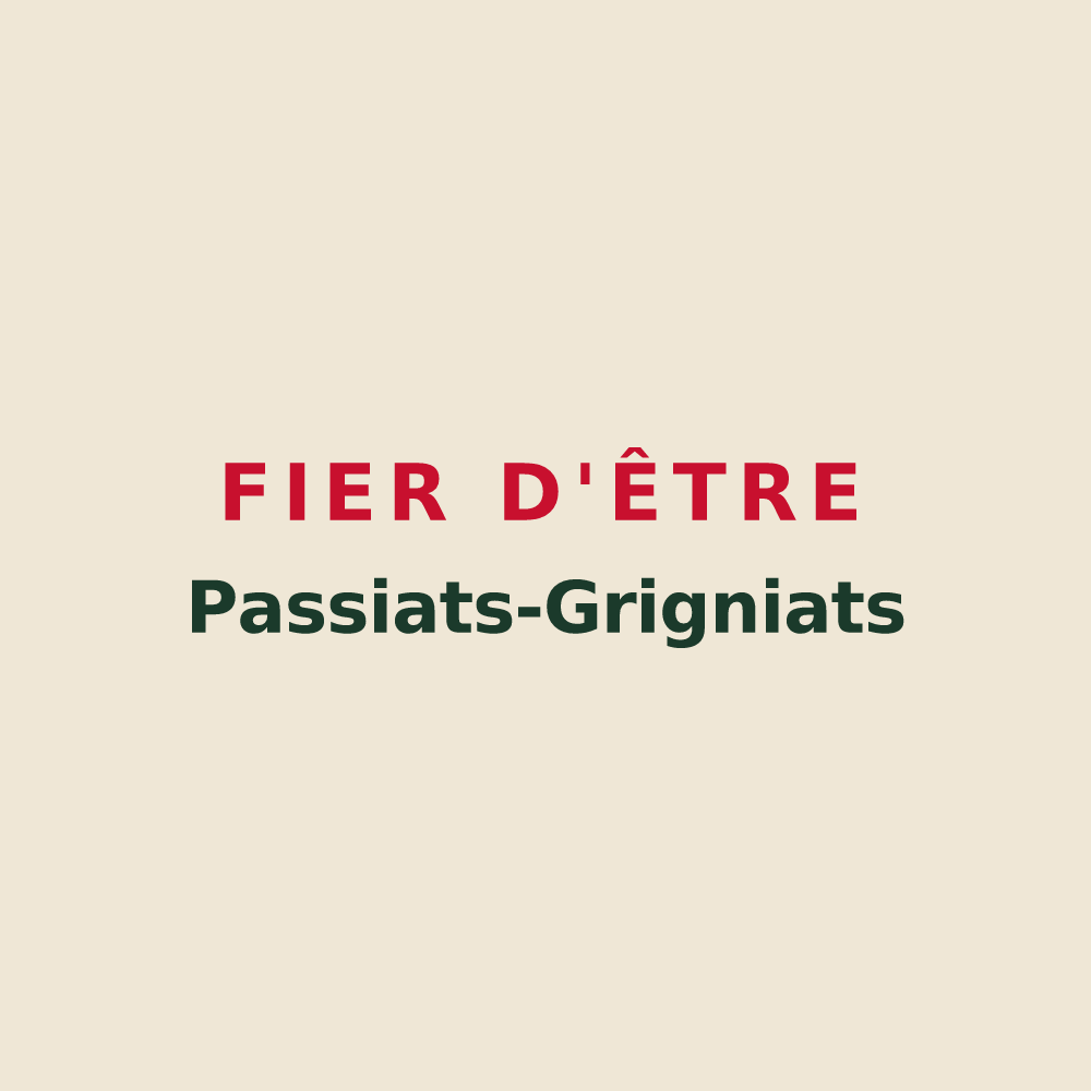 Tote bag « Fier d'être Passiats-Grigniats » — design pour Passy-Grigny