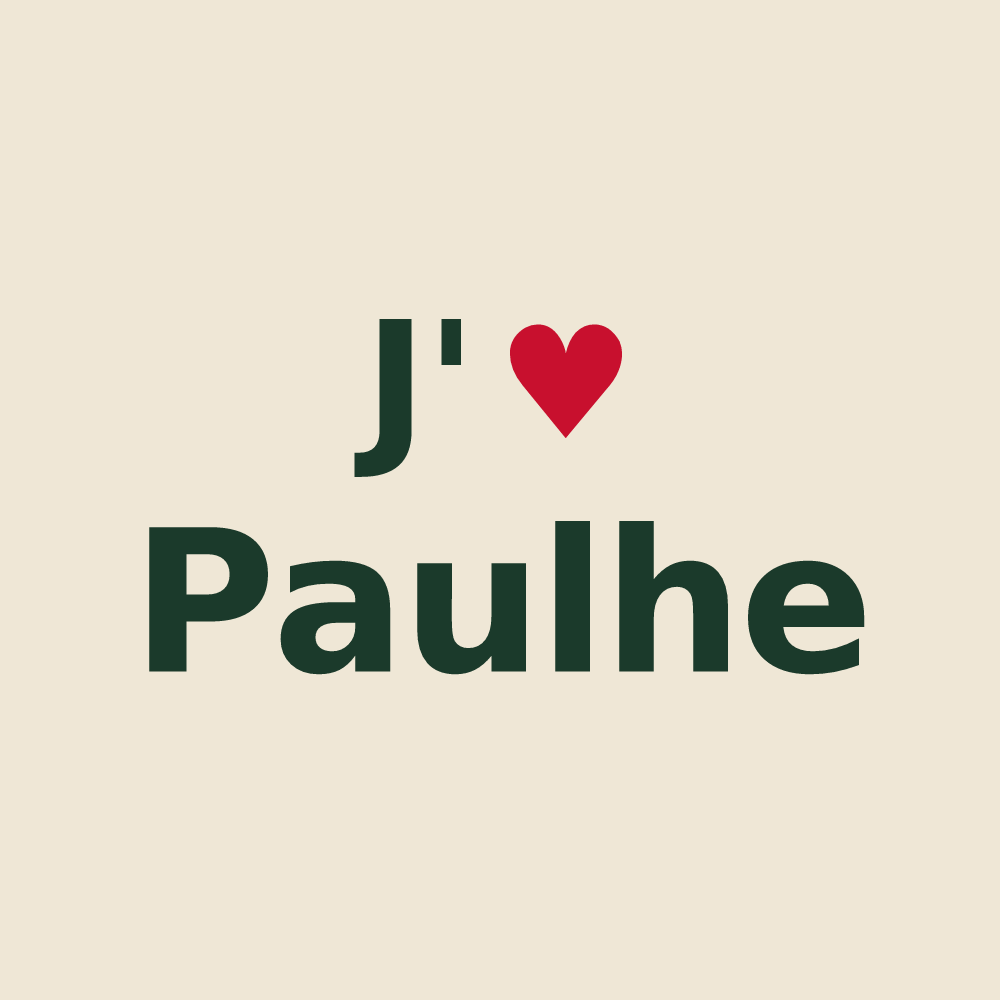 Tote bag personnalisé Paulhe — design J'aime Paulhe