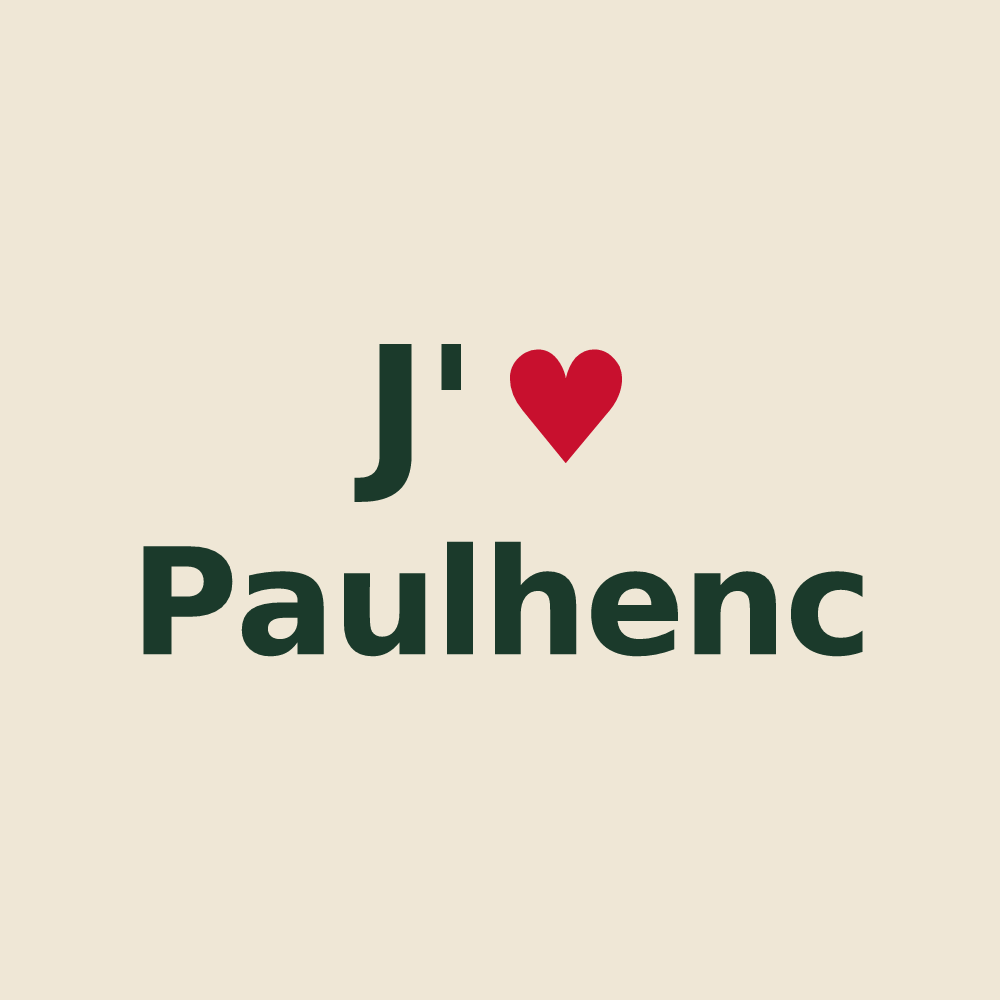 Tote bag personnalisé Paulhenc — design J'aime Paulhenc