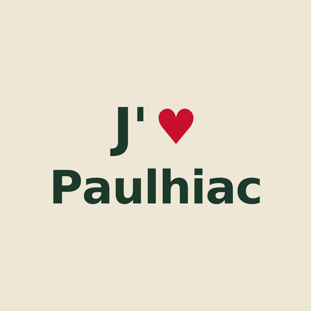 Tote bag personnalisé Paulhiac — design J'aime Paulhiac