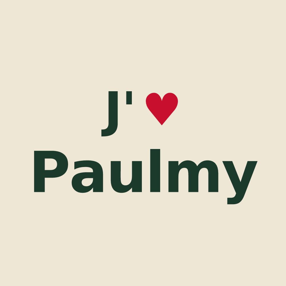 Tote bag personnalisé Paulmy — design J'aime Paulmy