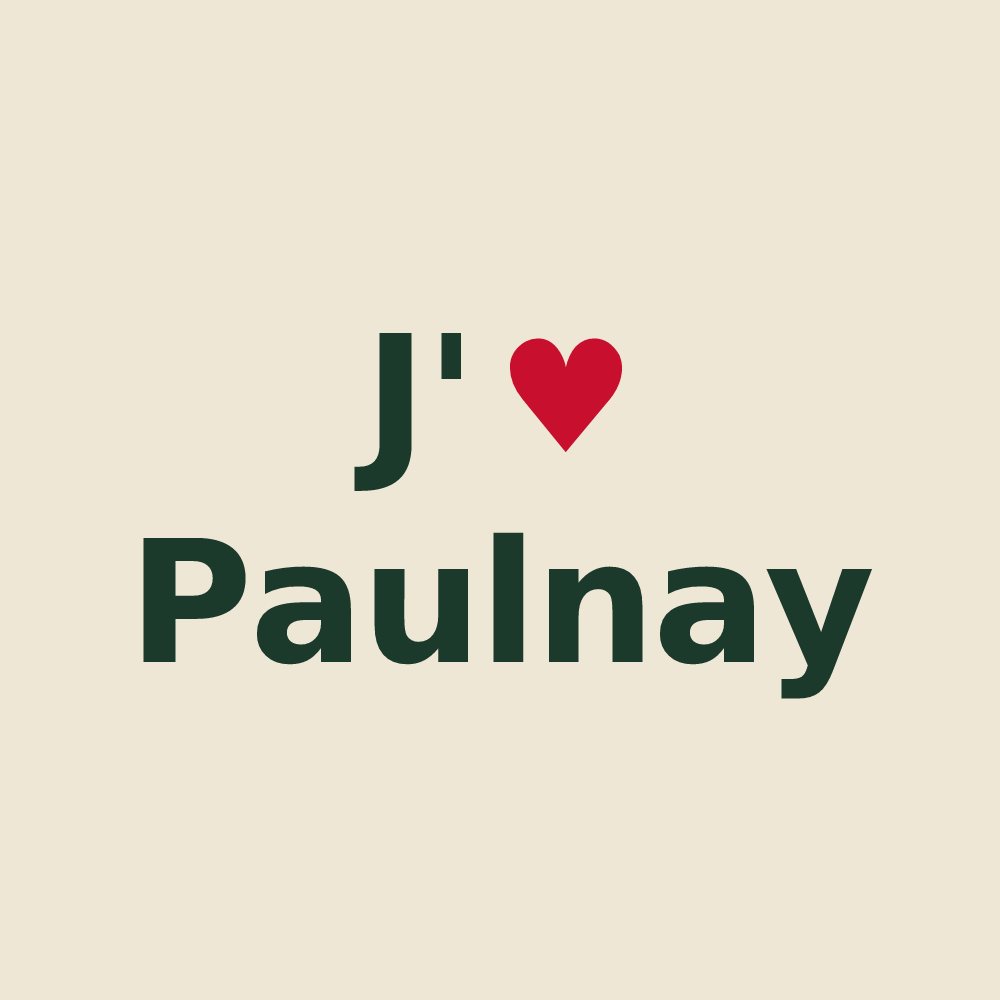 Tote bag personnalisé Paulnay — design J'aime Paulnay