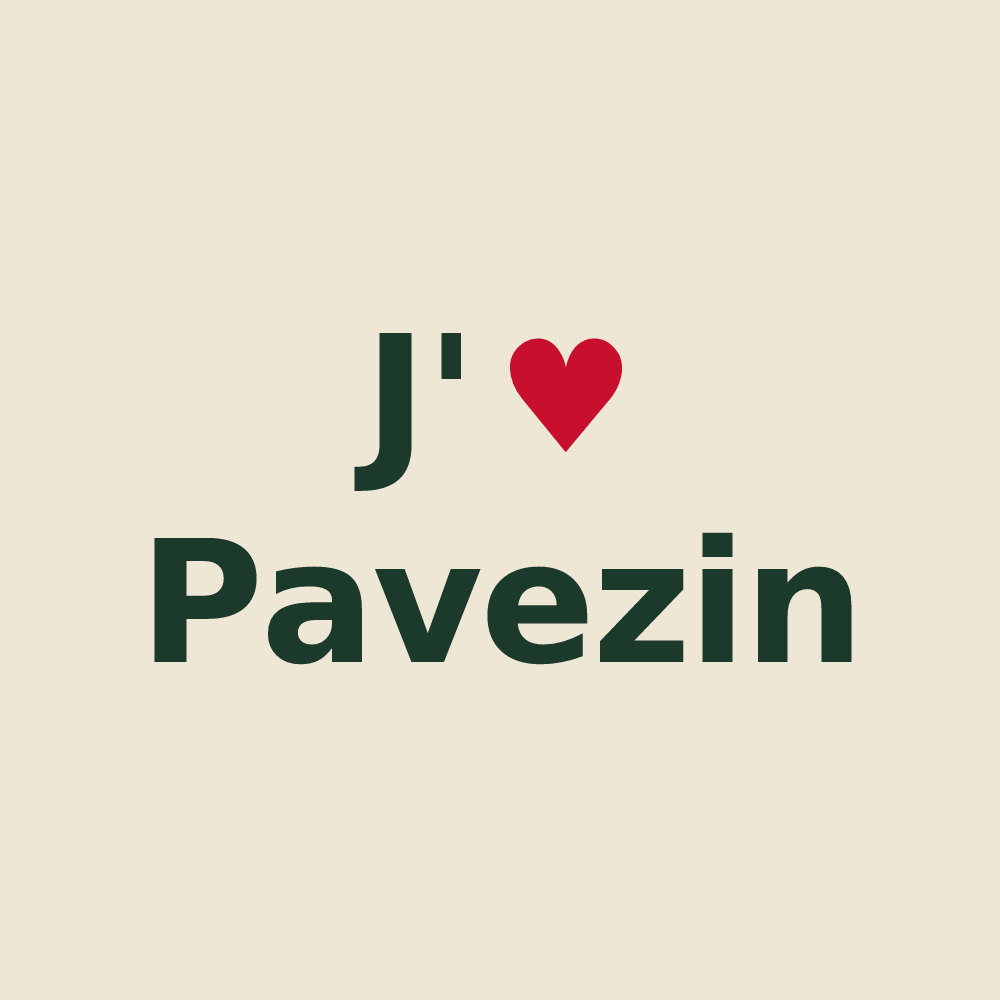 Tote bag personnalisé Pavezin — design J'aime Pavezin