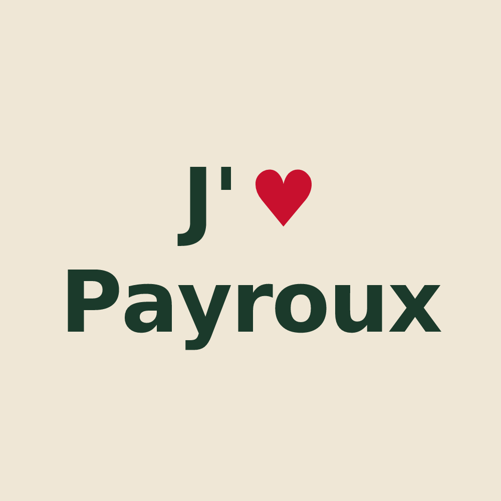 Tote bag personnalisé Payroux — design J'aime Payroux