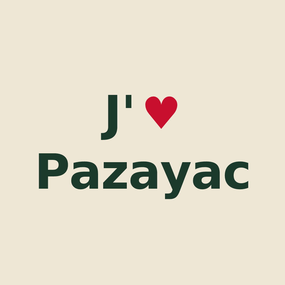 Tote bag personnalisé Pazayac — design J'aime Pazayac
