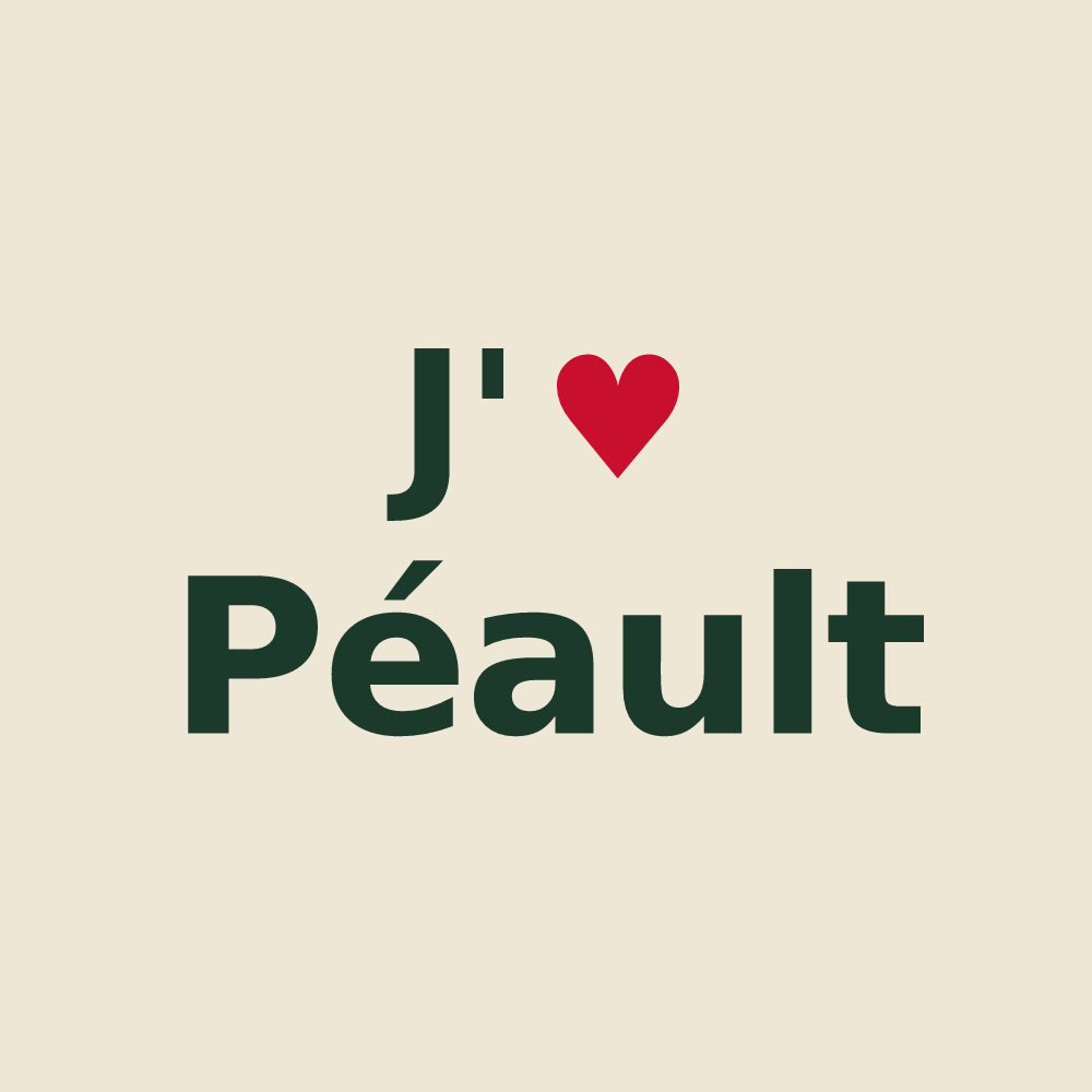 Tote bag personnalisé Péault — design J'aime Péault