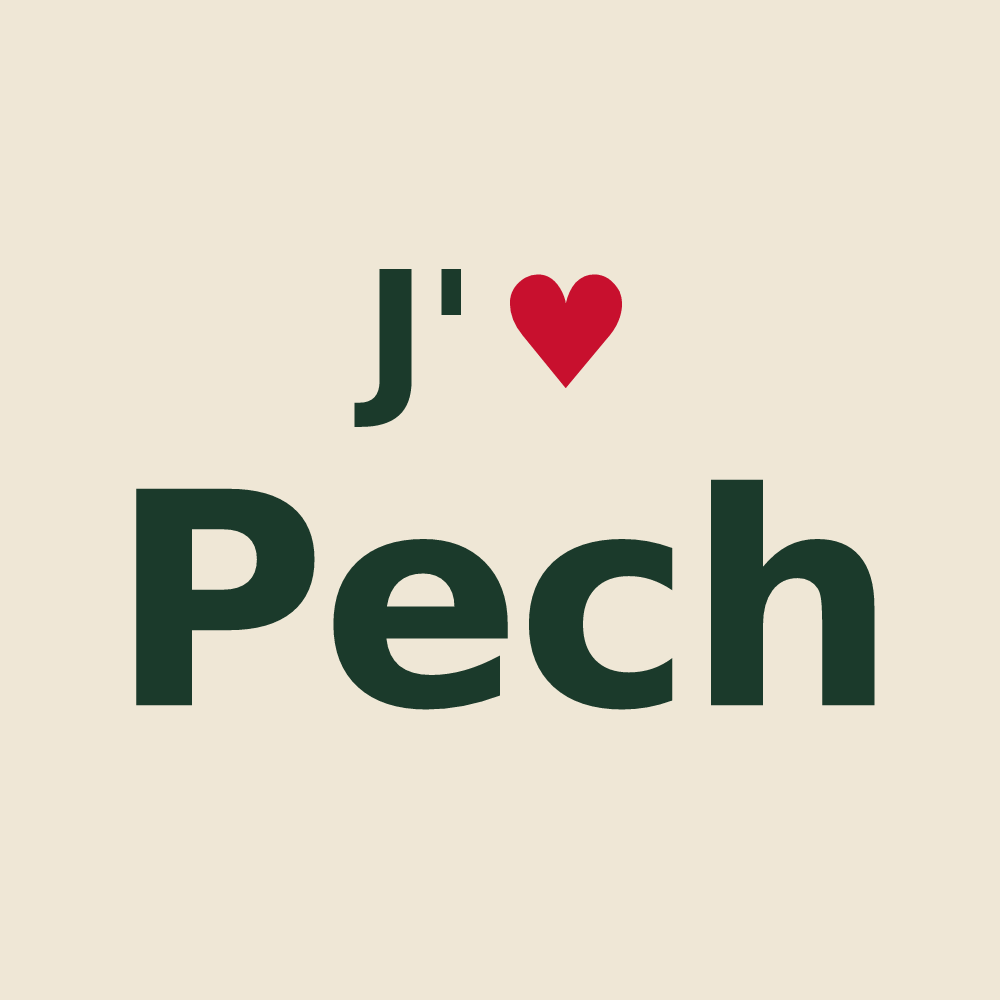 Tote bag personnalisé Pech — design J'aime Pech