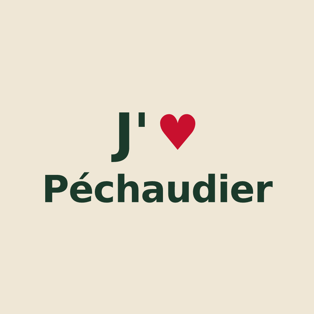 Tote bag personnalisé Péchaudier — design J'aime Péchaudier