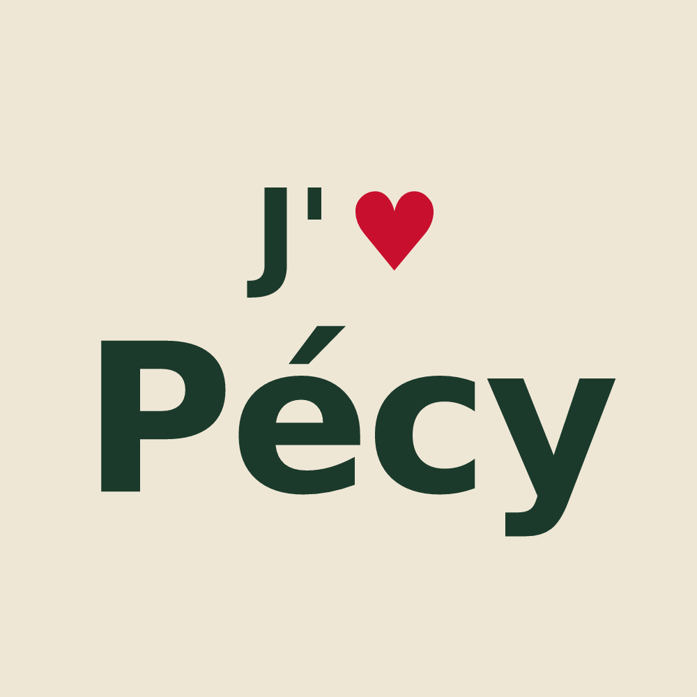 Tote bag personnalisé Pécy — design J'aime Pécy