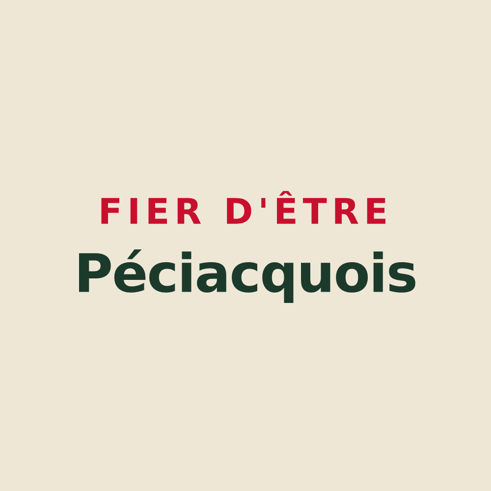 Tote bag « Fier d'être Péciacquois » — design pour Pécy