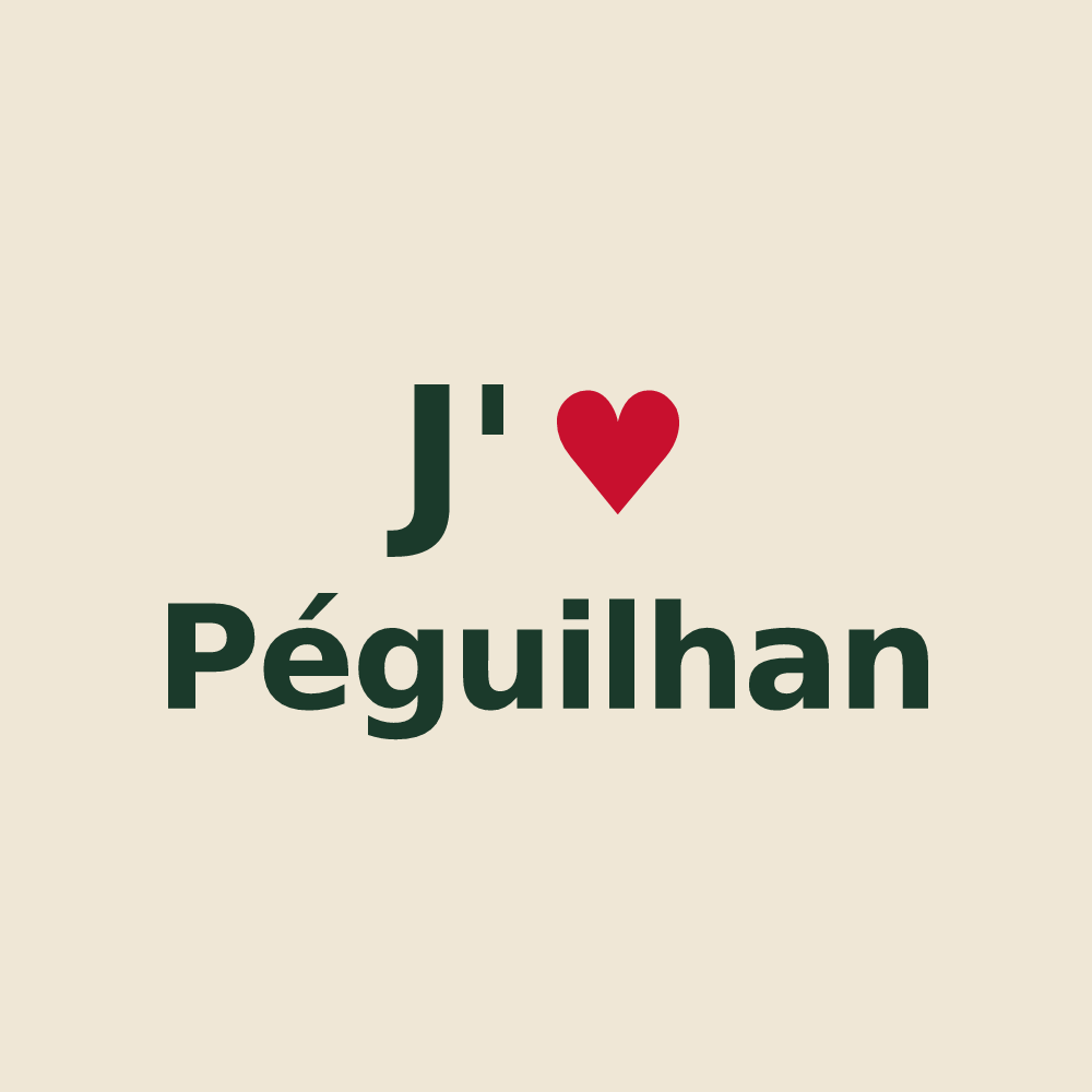 Tote bag personnalisé Péguilhan — design J'aime Péguilhan