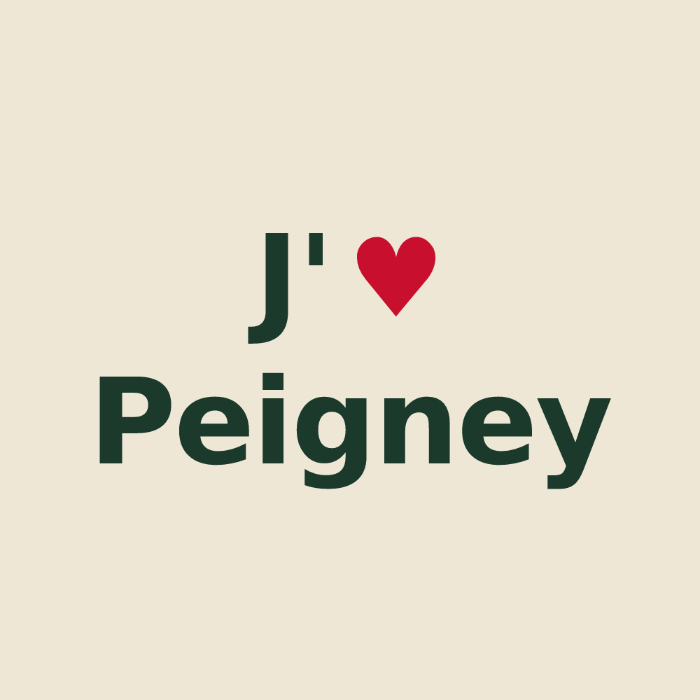 Tote bag personnalisé Peigney — design J'aime Peigney