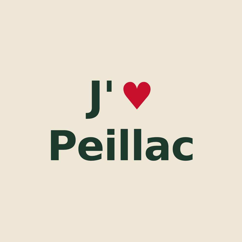 Tote bag personnalisé Peillac — design J'aime Peillac