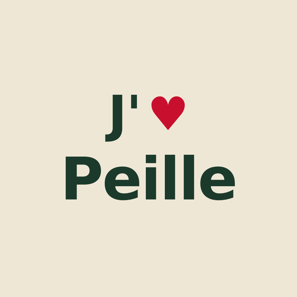 Tote bag personnalisé Peille — design J'aime Peille