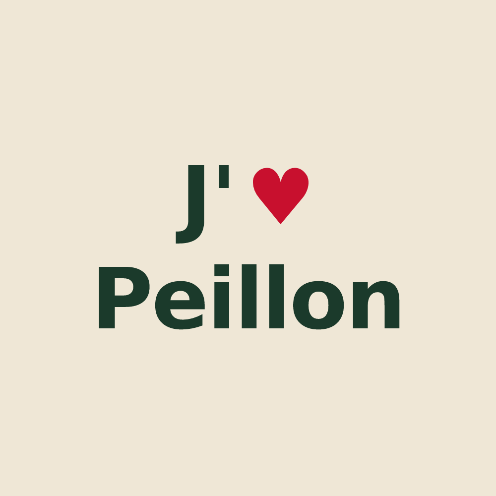 Tote bag personnalisé Peillon — design « J'aime Peillon » imprimé sur le tote bag