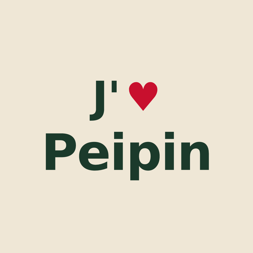 Tote bag personnalisé Peipin — design J'aime Peipin