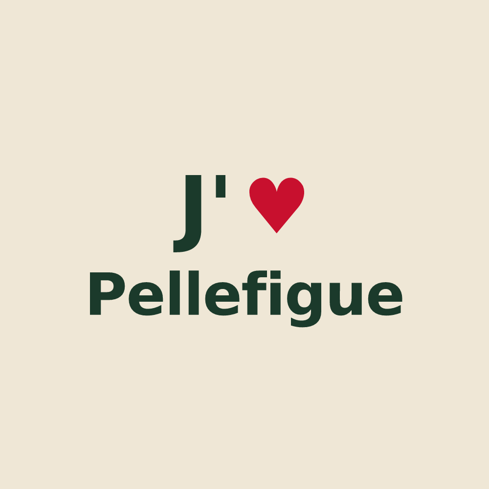 Tote bag personnalisé Pellefigue — design J'aime Pellefigue