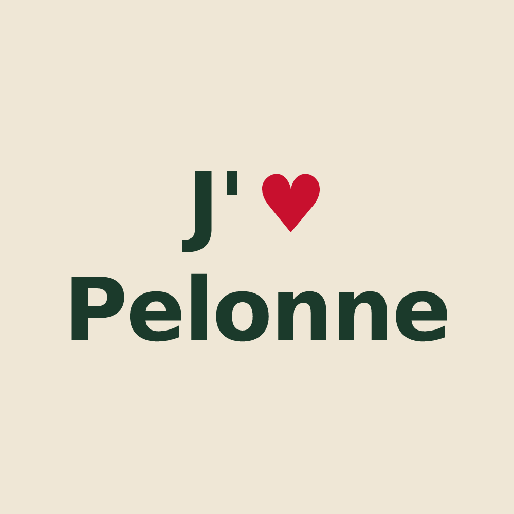 Tote bag personnalisé Pelonne — design J'aime Pelonne