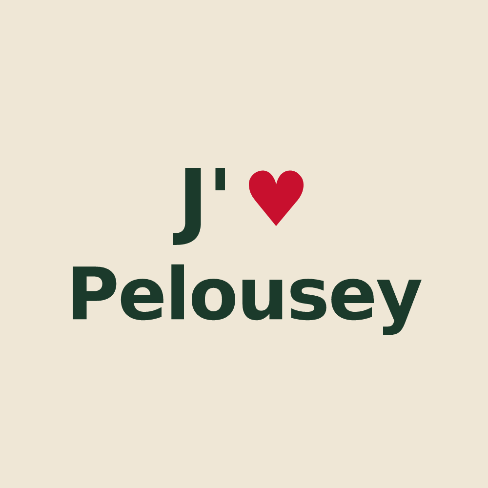 Tote bag personnalisé Pelousey — design J'aime Pelousey