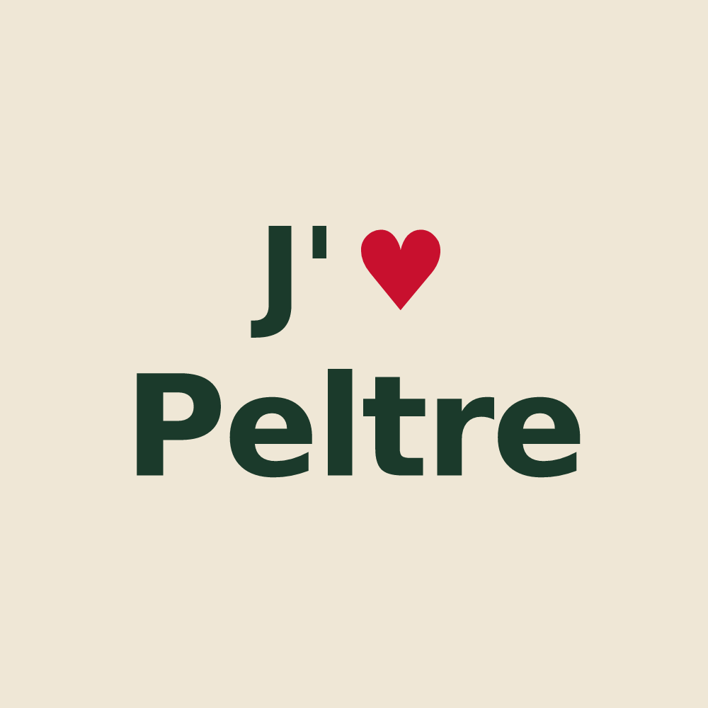 Tote bag personnalisé Peltre — design J'aime Peltre