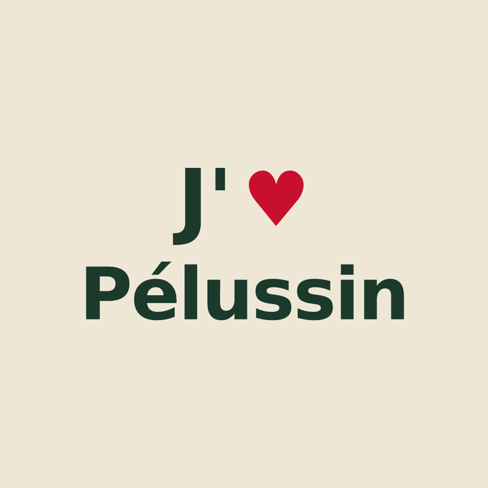 Tote bag personnalisé Pélussin — design J'aime Pélussin