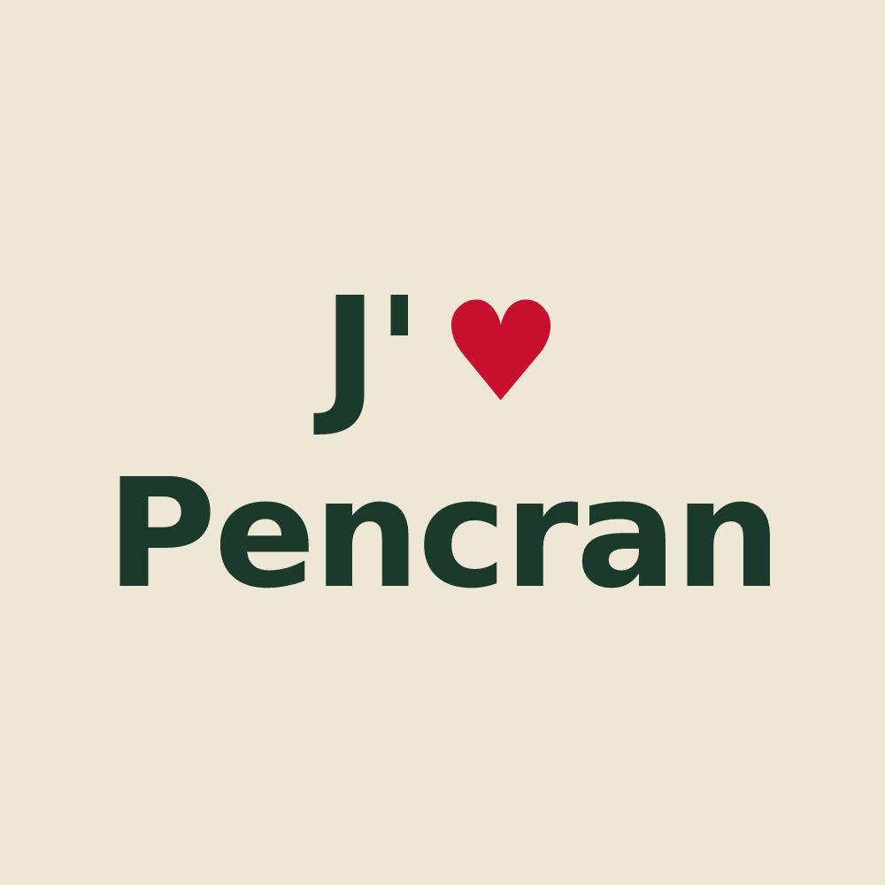 Tote bag personnalisé Pencran — design J'aime Pencran