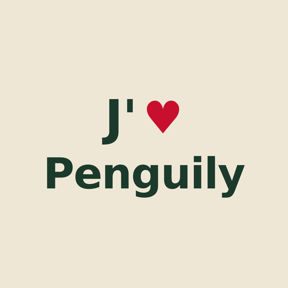 Tote bag personnalisé Penguily — design J'aime Penguily