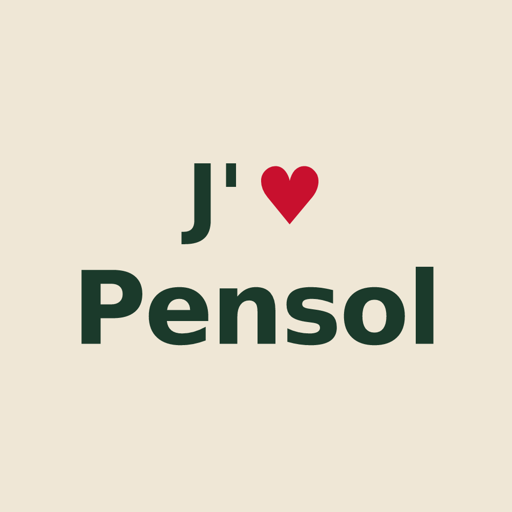 Tote bag personnalisé Pensol — design J'aime Pensol