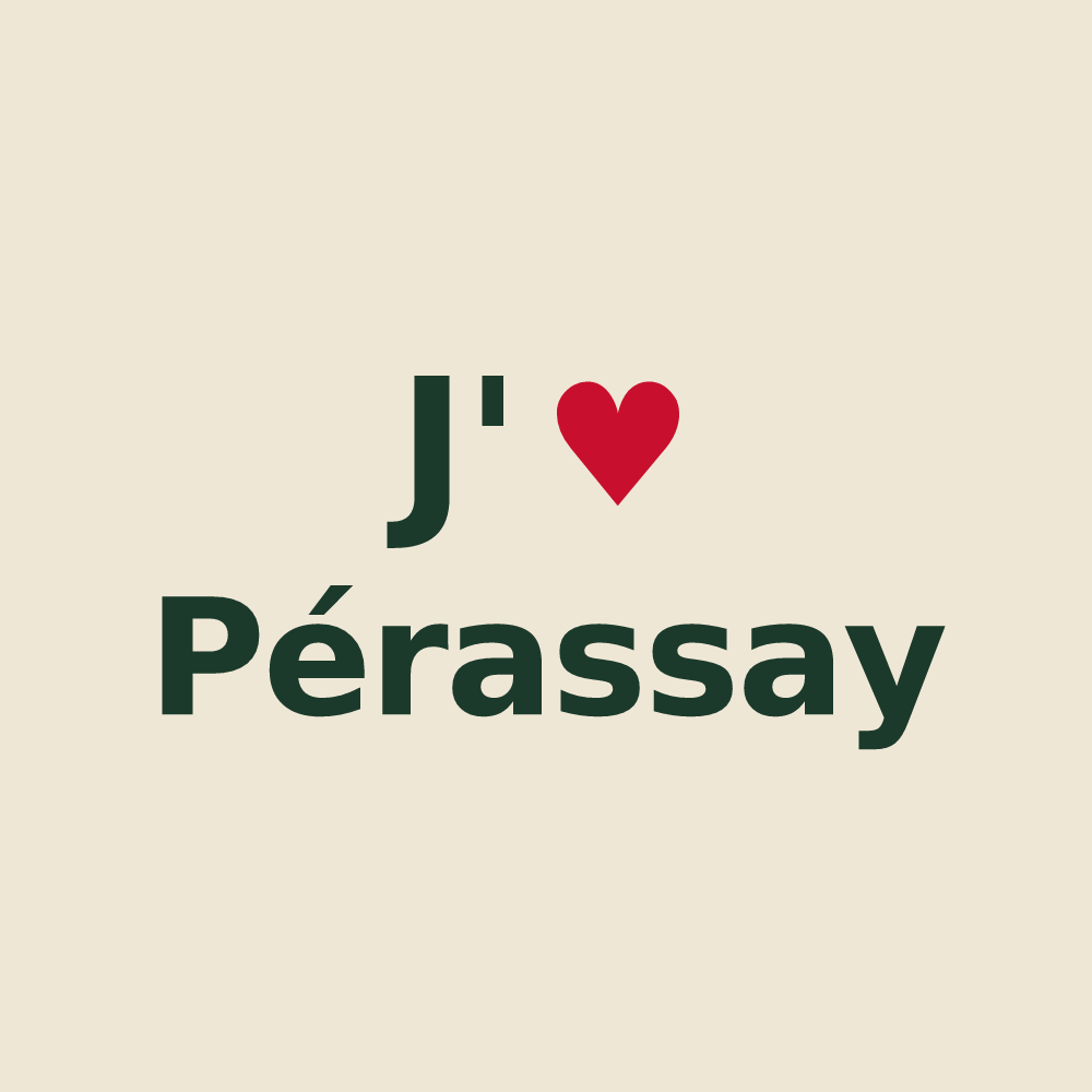 Tote bag personnalisé Pérassay — design J'aime Pérassay