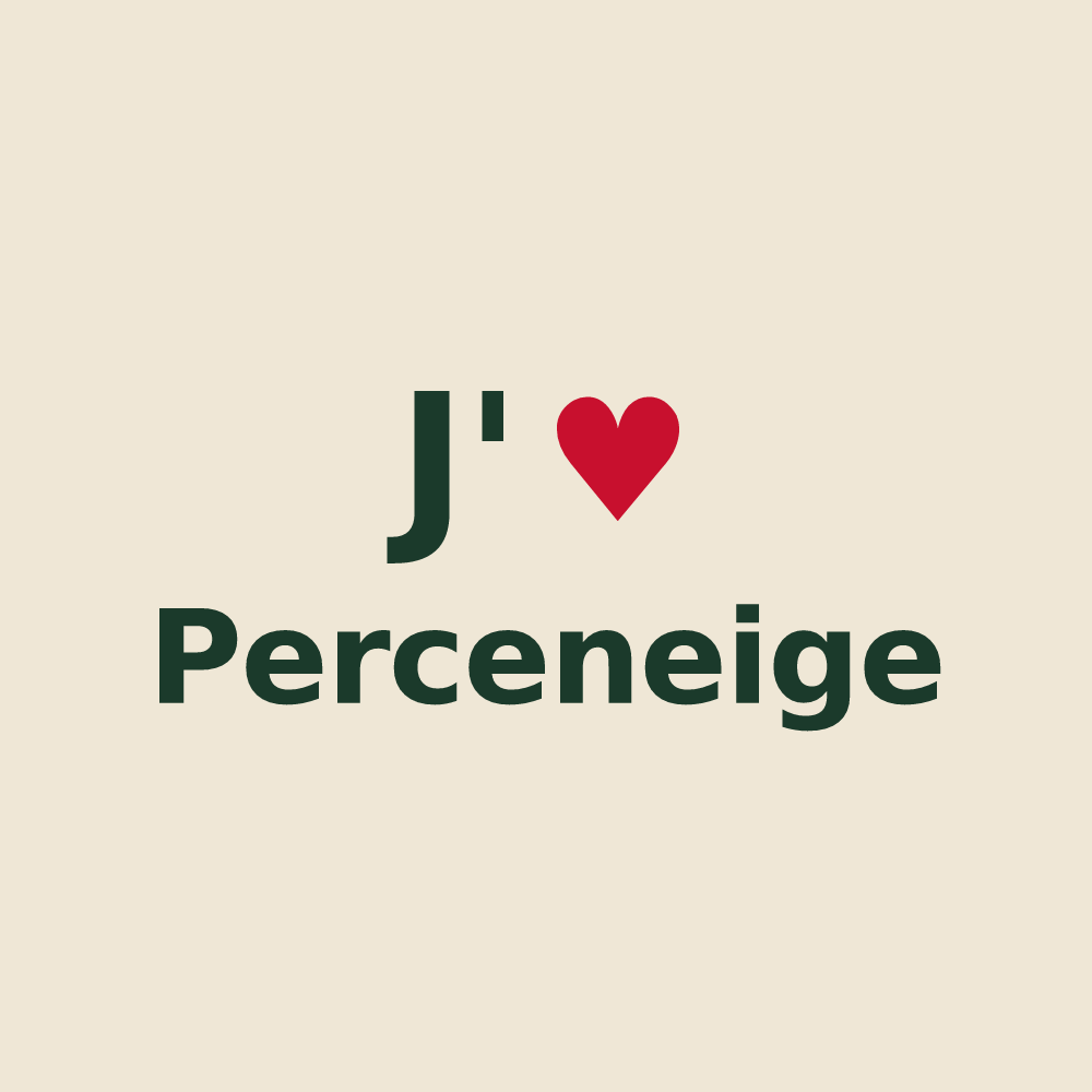 Tote bag personnalisé Perceneige — design J'aime Perceneige