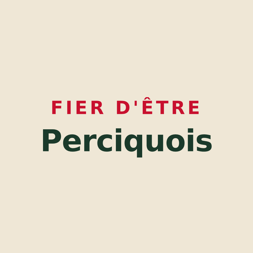 Tote bag « Fier d'être Perciquois » — design pour Percey