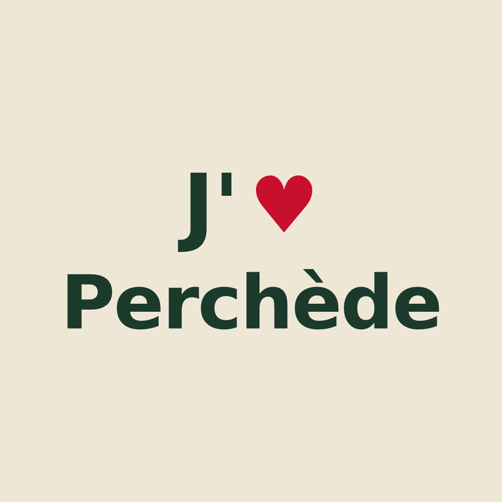 Tote bag personnalisé Perchède — design J'aime Perchède