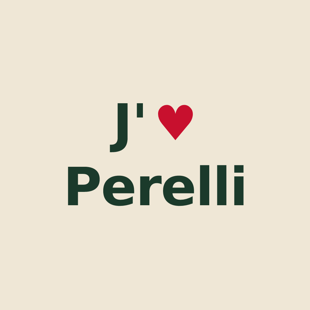 Tote bag personnalisé Perelli — design J'aime Perelli