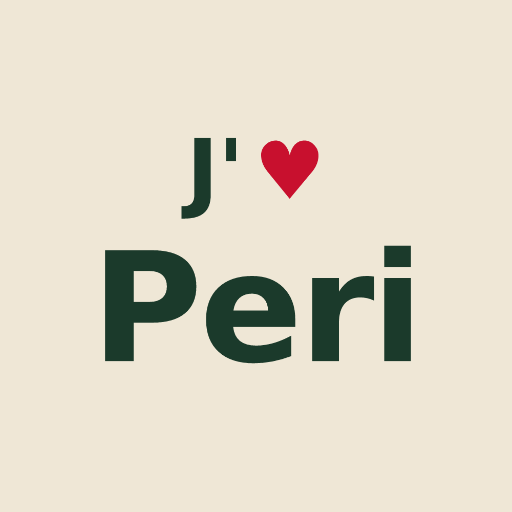 Tote bag personnalisé Peri — design J'aime Peri