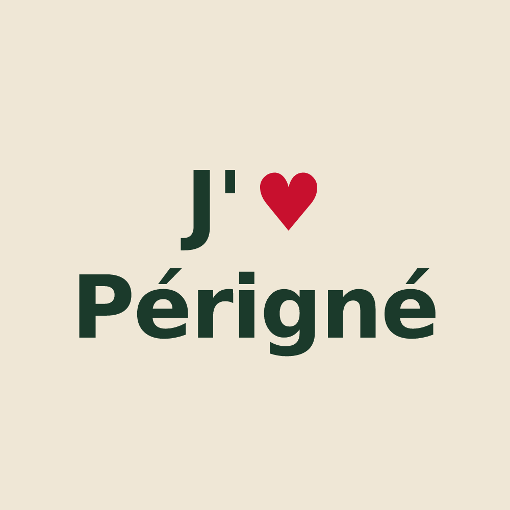 Tote bag personnalisé Périgné — design J'aime Périgné