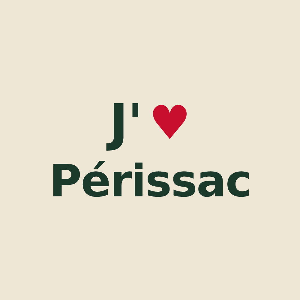 Tote bag personnalisé Périssac — design J'aime Périssac