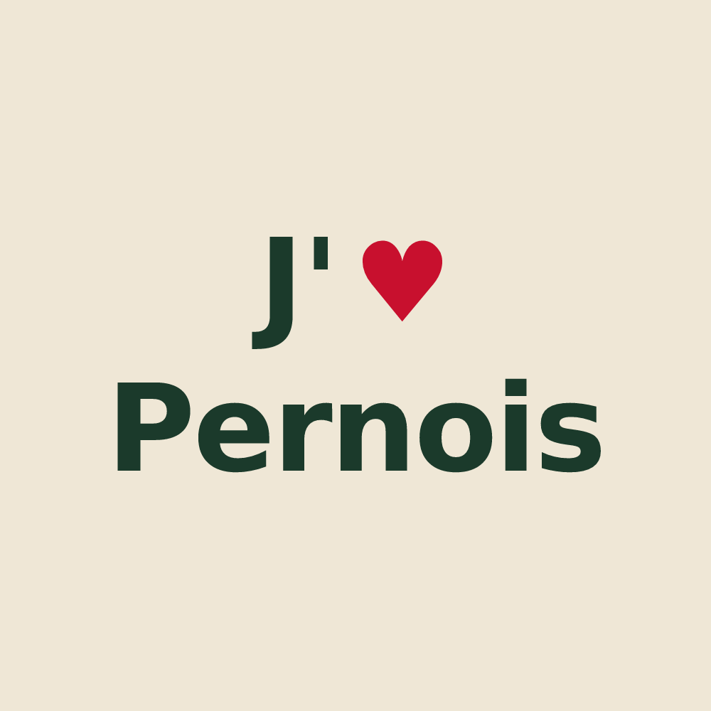 Tote bag personnalisé Pernois — design J'aime Pernois
