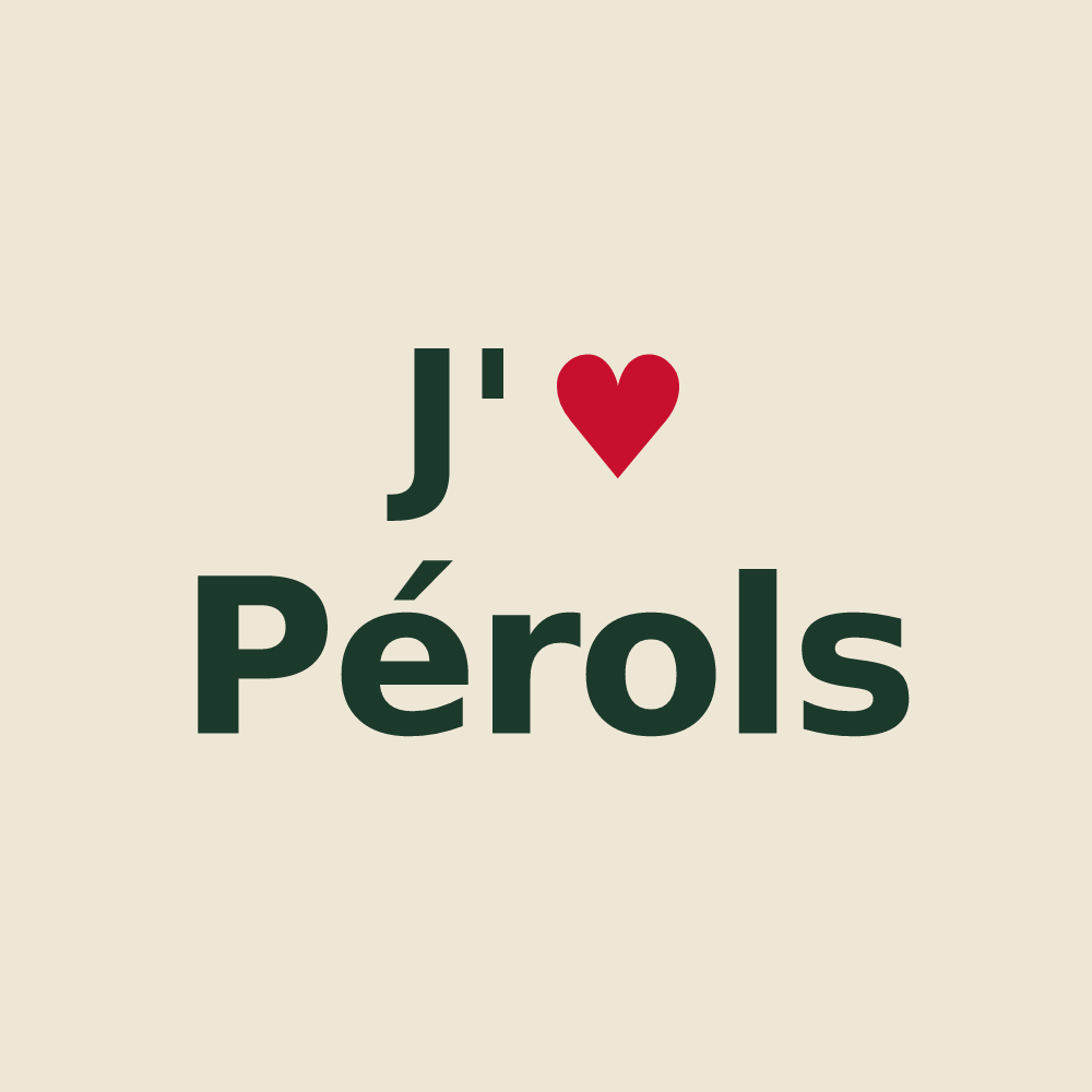 Tote bag personnalisé Pérols — design J'aime Pérols