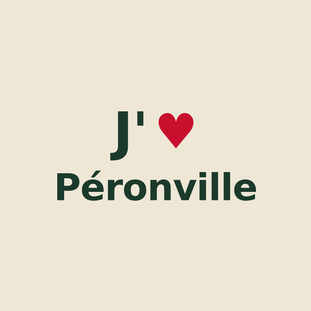 Tote bag personnalisé Péronville — design J'aime Péronville