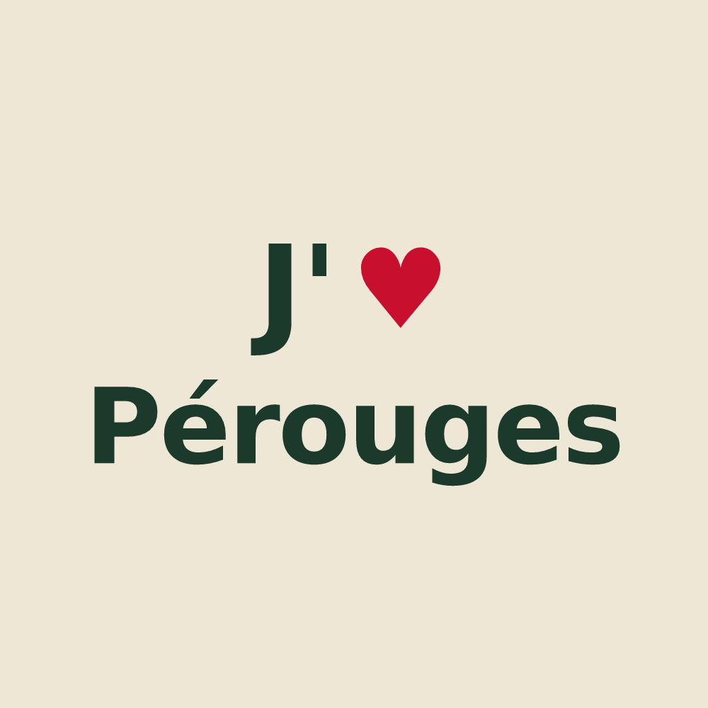 Tote bag personnalisé Pérouges — design J'aime Pérouges