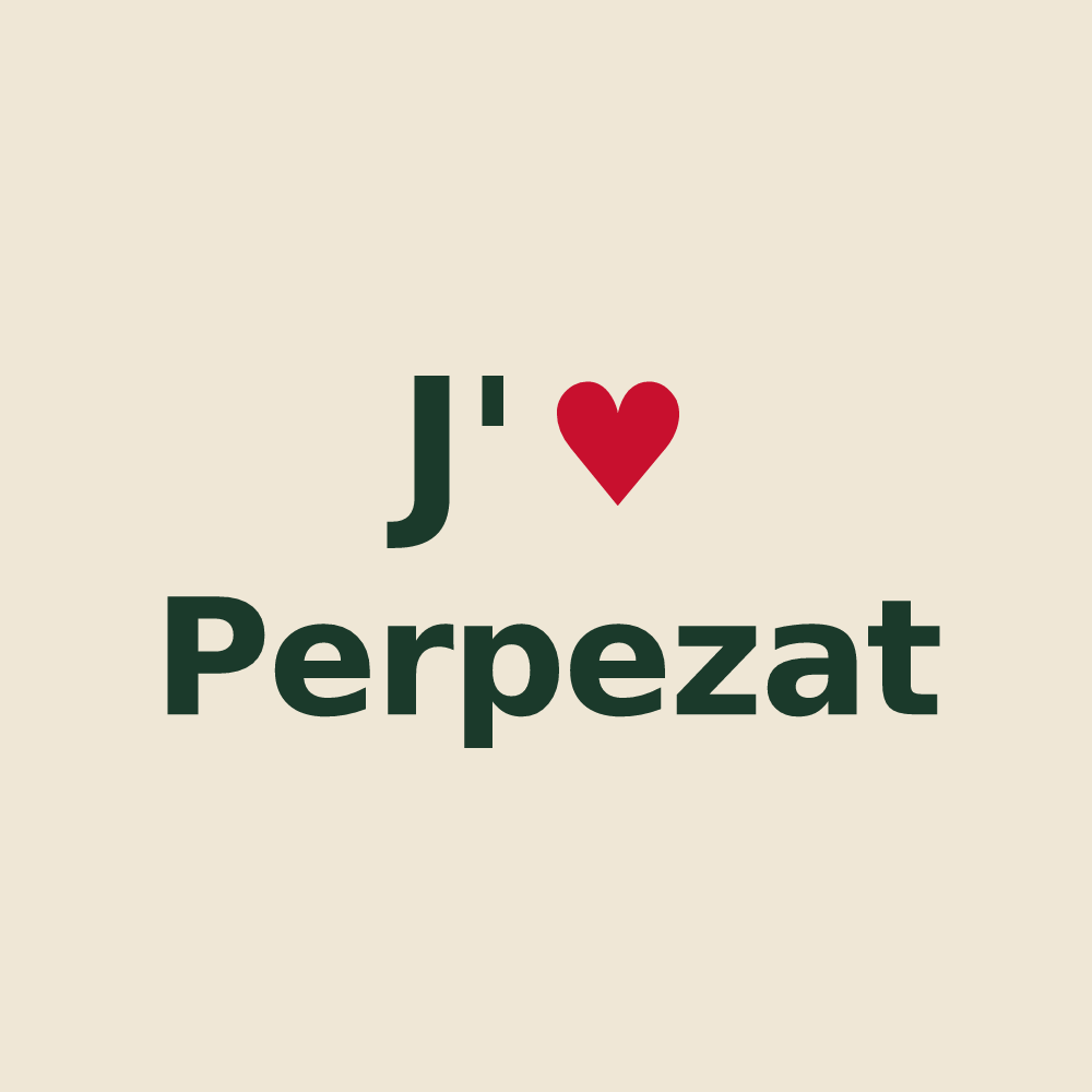 Tote bag personnalisé Perpezat — design J'aime Perpezat