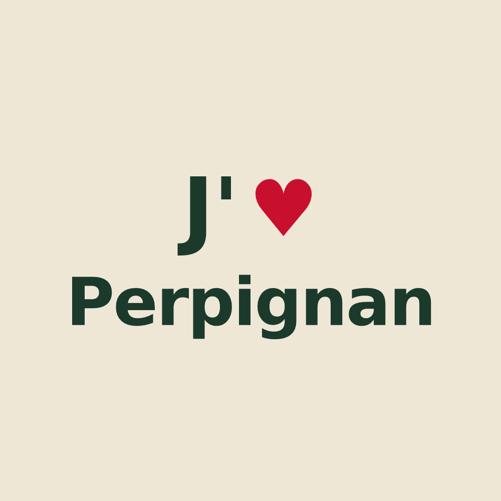 Tote bag personnalisé Perpignan — design J'aime Perpignan
